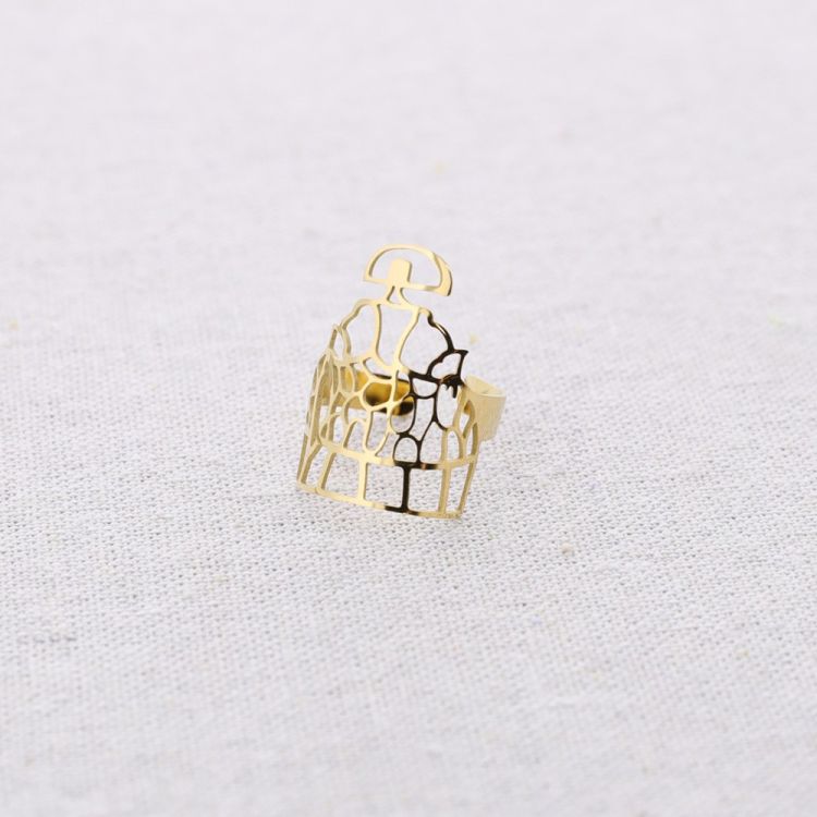 ANILLO ACERO MENINA FILIGRANA