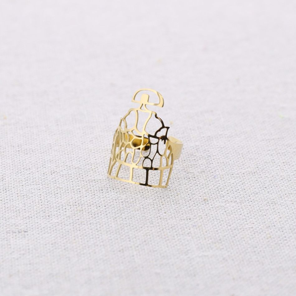 ANILLO ACERO MENINA FILIGRANA
