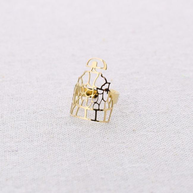 ANILLO ACERO MENINA FILIGRANA