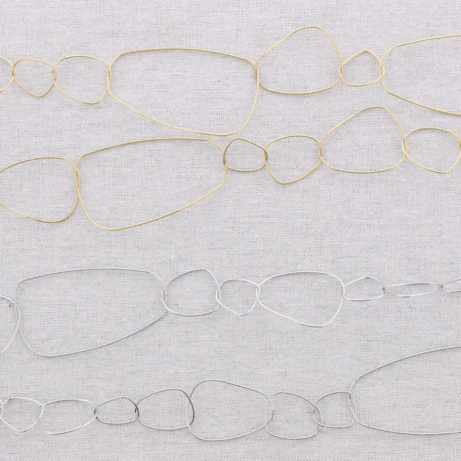 LONG STEEL LINK NECKLACE