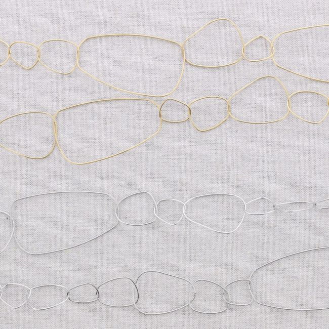 LONG STEEL LINK NECKLACE