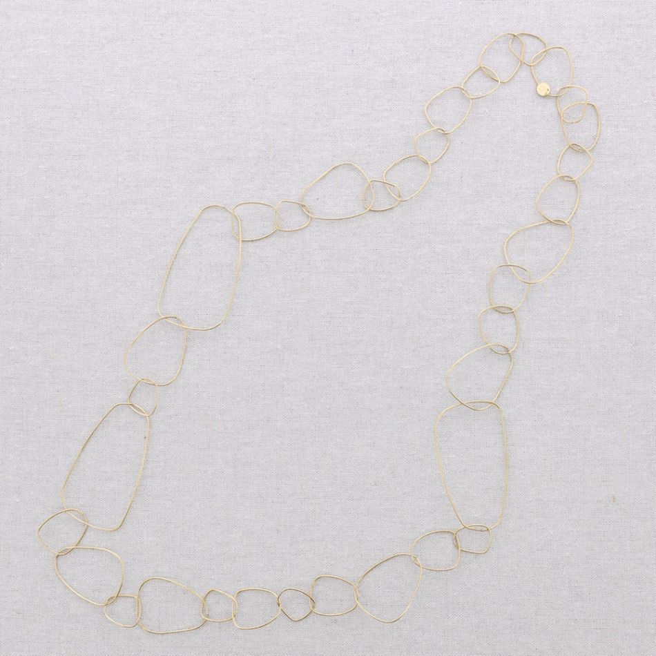 LONG STEEL LINK NECKLACE