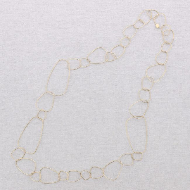 LONG STEEL LINK NECKLACE