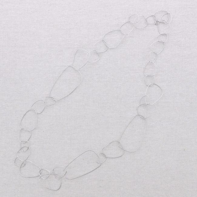 LONG STEEL LINK NECKLACE