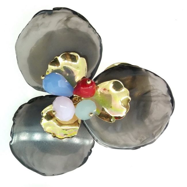 BROCHE FLOR CUENTAS