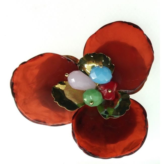 BROCHE FLOR CUENTAS