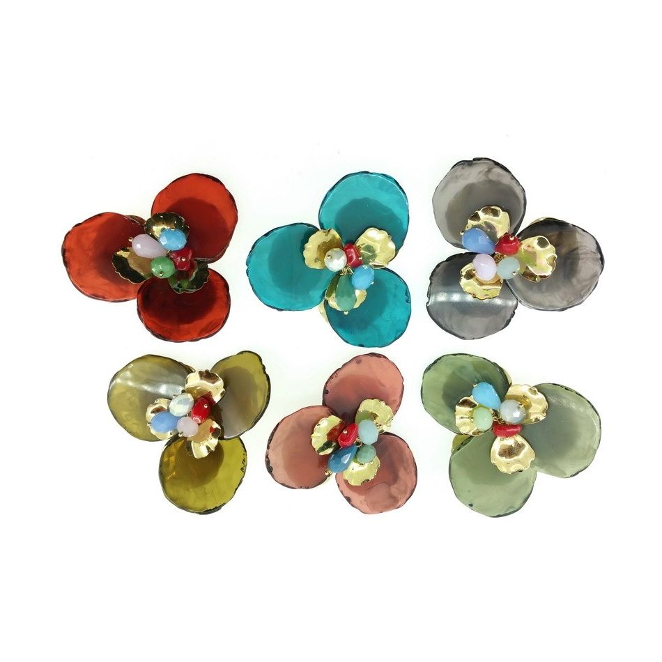 BROCHE FLOR CUENTAS