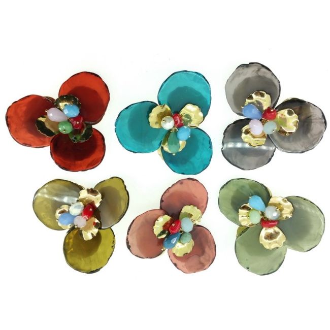 BROCHE FLOR CUENTAS