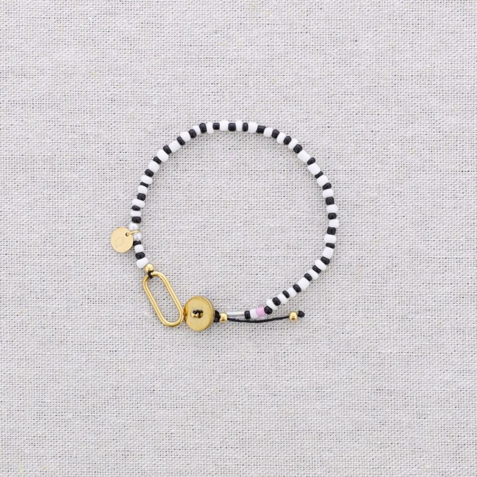 STEEL BEAD BRACELET ADJUSTABLE SIZE