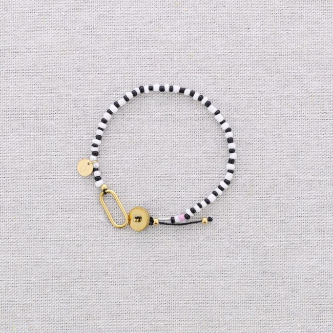 STEEL BEAD BRACELET ADJUSTABLE SIZE