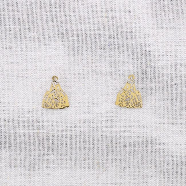 PENDIENTES PRESIÓN ACERO MENINA FILIGRANA