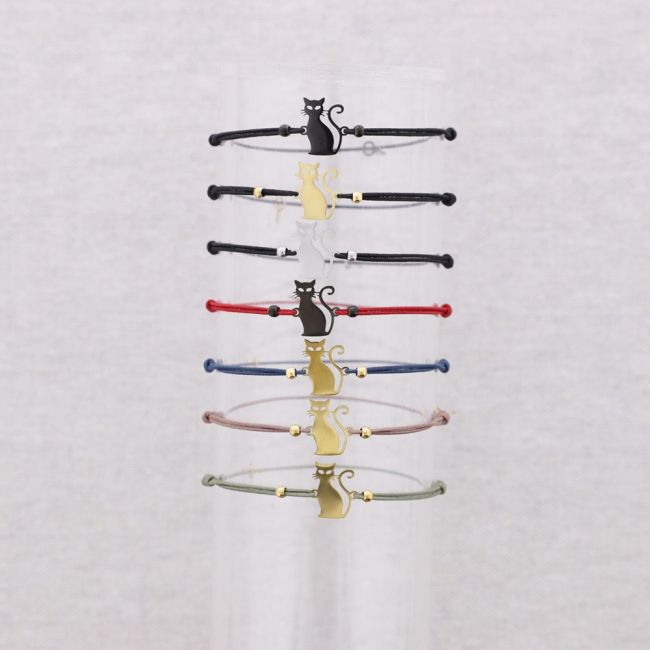 PULSERA ELÁSTICA ACERO GATO