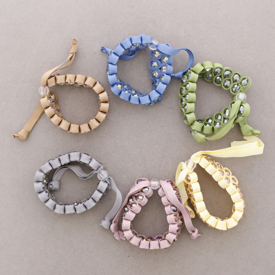 PULSERA LAZO CUENTAS FACETADAS