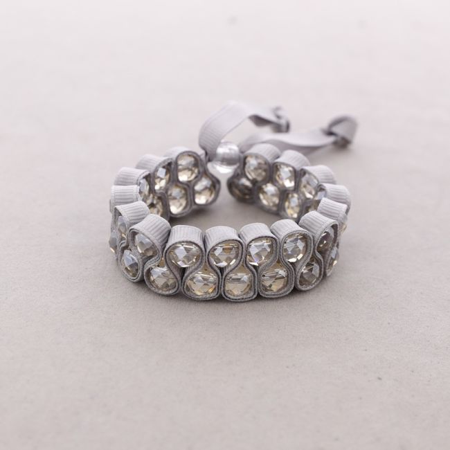 PULSERA LAZO CUENTAS FACETADAS