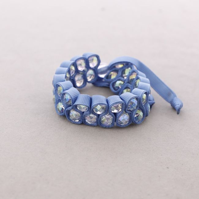 BOW BRACELET WITH FACETED BEADS