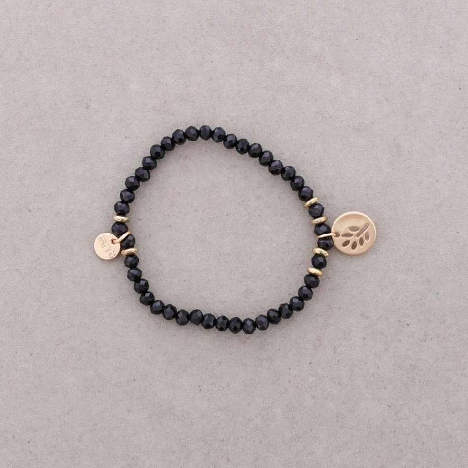 ELASTIC BRACELET WITH FACETED CRYSTALS 4MM