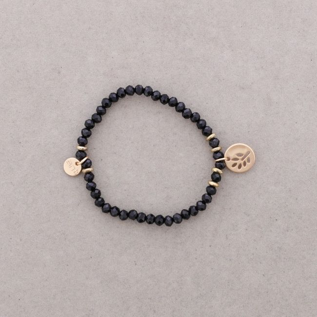 ELASTIC BRACELET WITH FACETED CRYSTALS 4MM