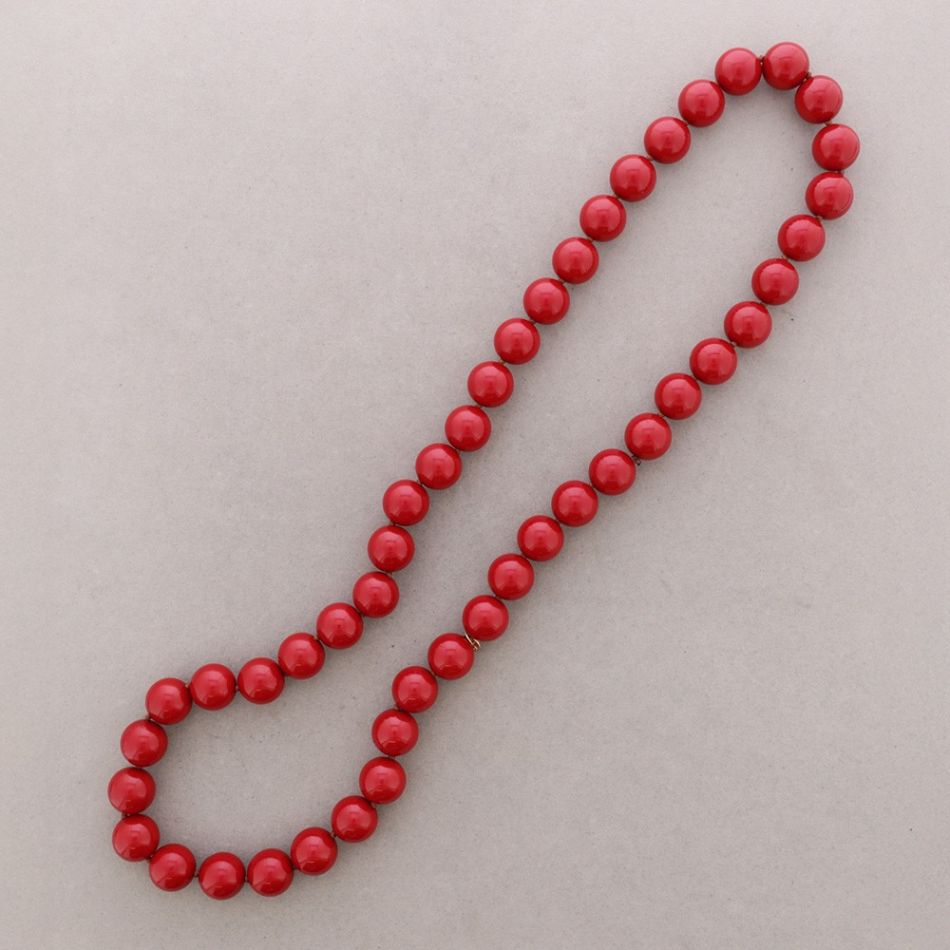 LONG KNOTTED NECKLACE WITH RESIN BEADS, 20MM, 100CM
