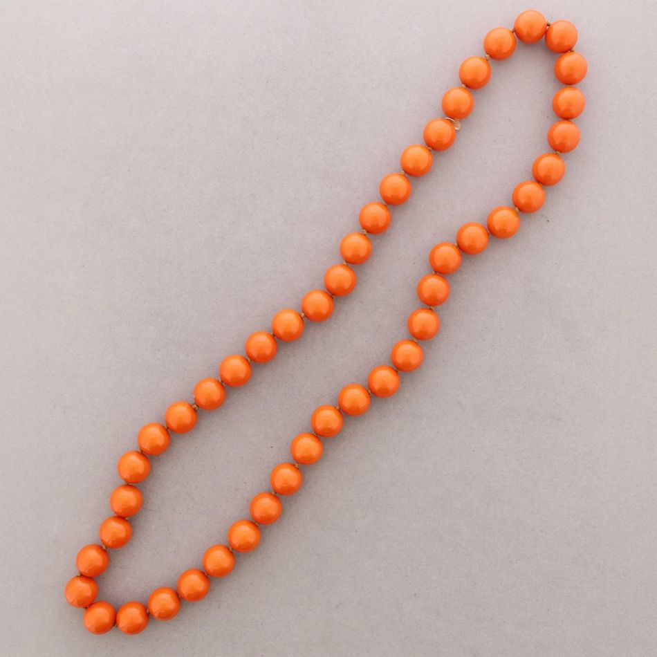LONG KNOTTED NECKLACE WITH RESIN BEADS, 20MM, 100CM