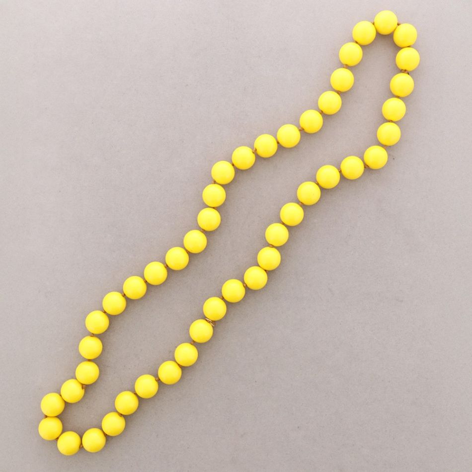 LONG KNOTTED NECKLACE WITH RESIN BEADS, 20MM, 100CM