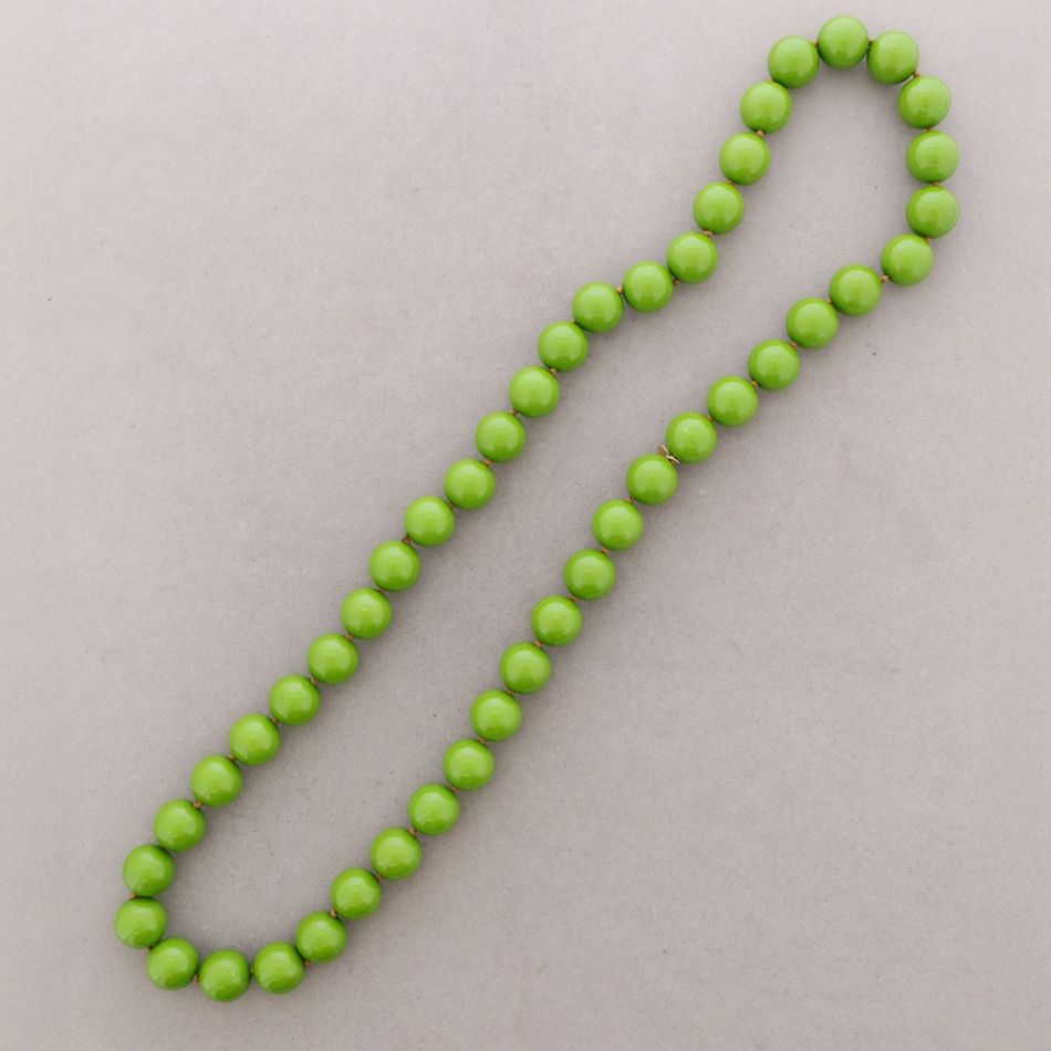 LONG KNOTTED NECKLACE WITH RESIN BEADS, 20MM, 100CM