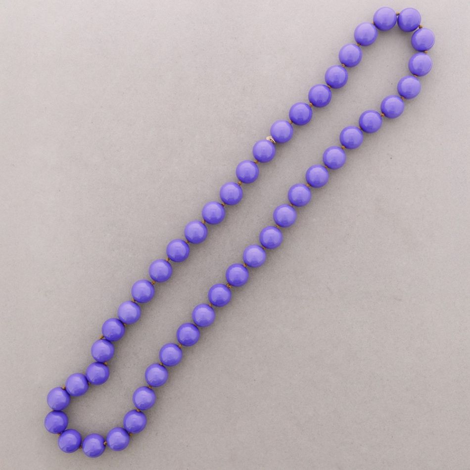 LONG KNOTTED NECKLACE WITH RESIN BEADS, 20MM, 100CM