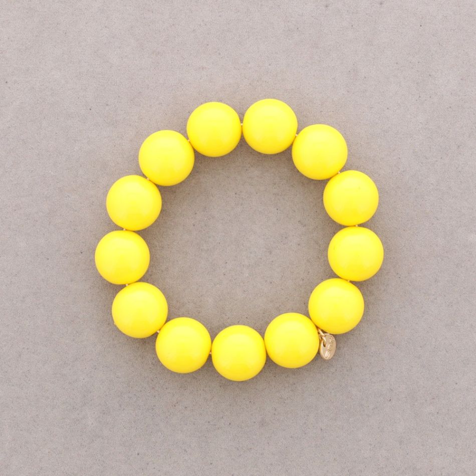 16MM RESIN BALL ELASTIC BRACELET