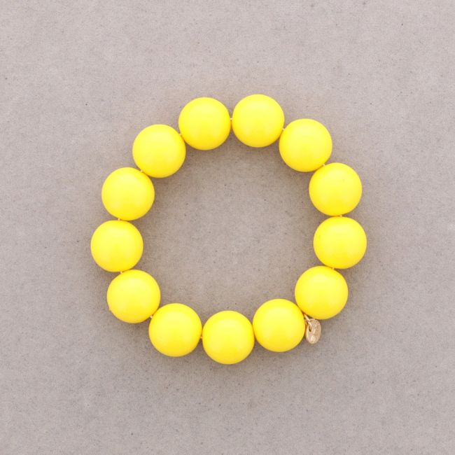 16MM RESIN BALL ELASTIC BRACELET