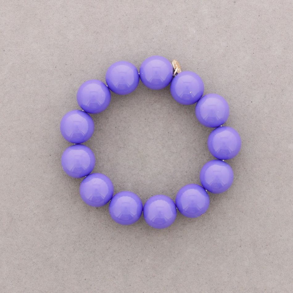 16MM RESIN BALL ELASTIC BRACELET