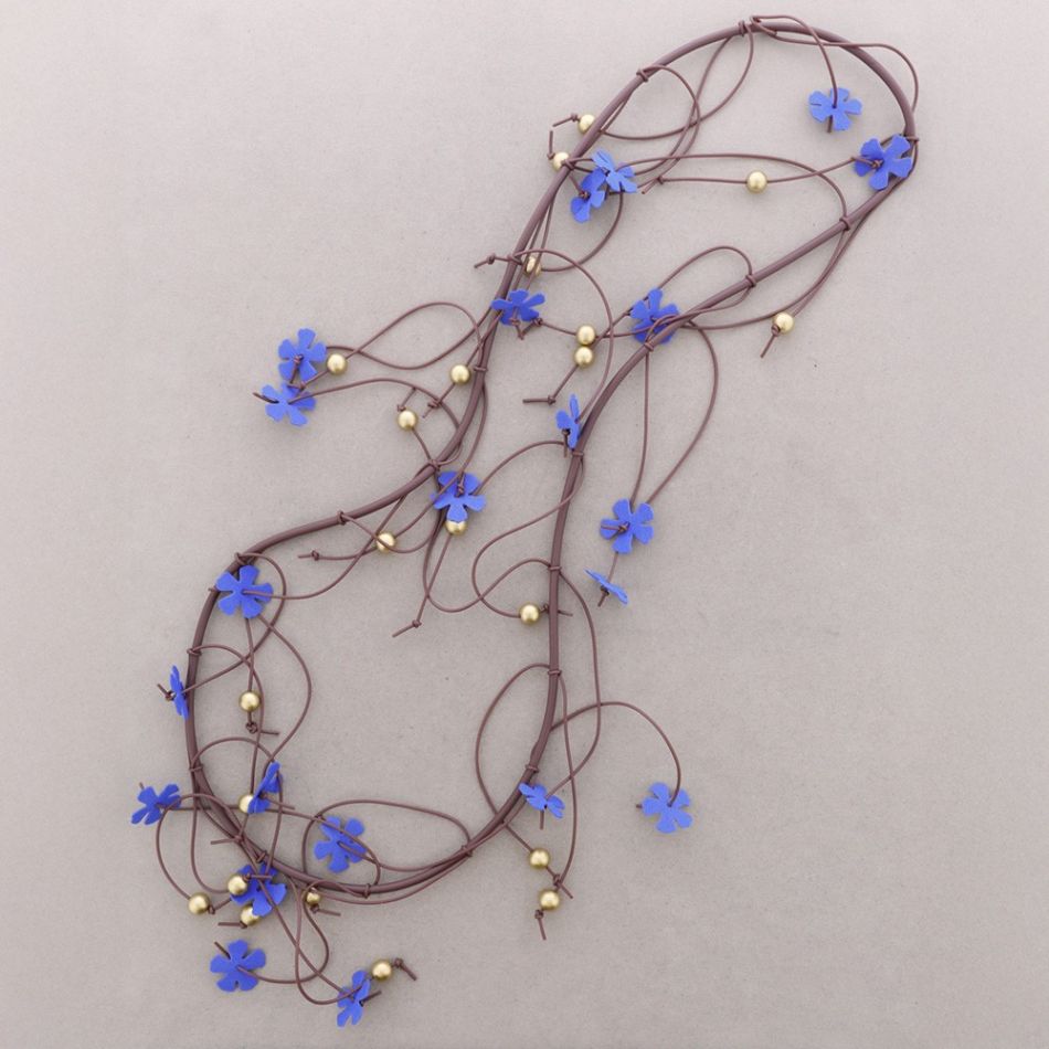 COLLAR LARGO FLECOS CAUCHO FLORES FOAMY