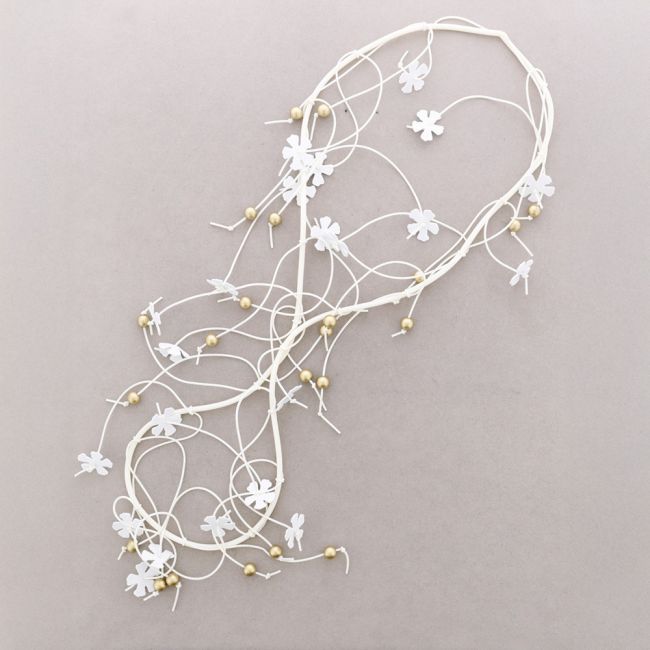 COLLAR LARGO FLECOS CAUCHO FLORES FOAMY