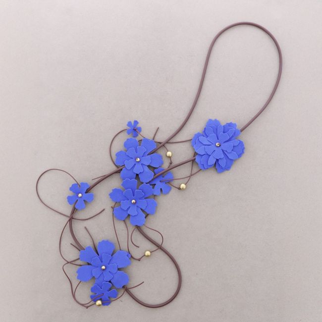 COLLAR LARGO CAUCHO FLORES FOAMY