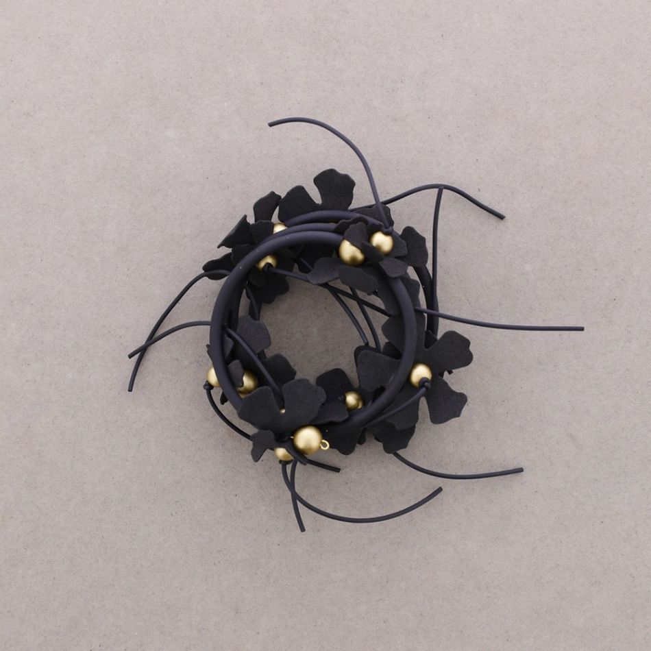 PULSERA FLECOS CAUCHO FLORES FOAMY