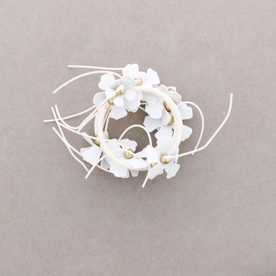PULSERA FLECOS CAUCHO FLORES FOAMY