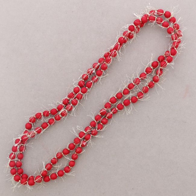 COLLAR LARGO BOLAS FORRADAS FLECOS