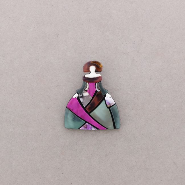 GIRL RESIN BROOCH