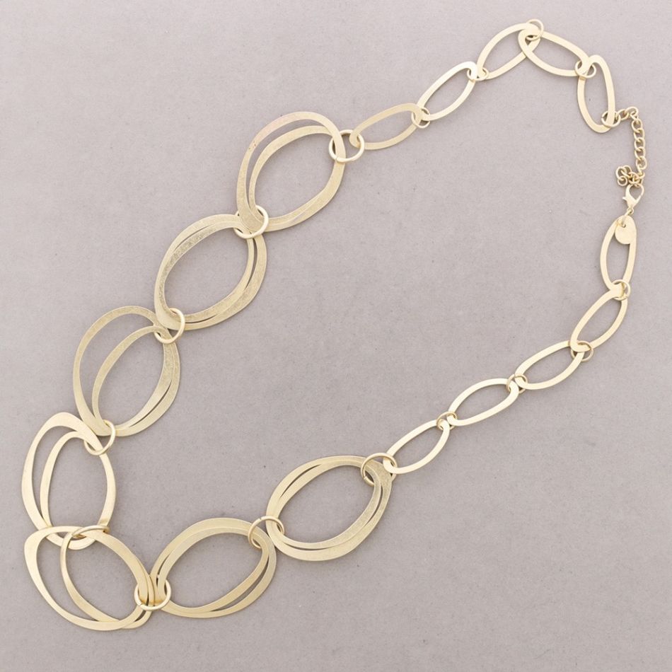 LONG METAL LINK NECKLACE