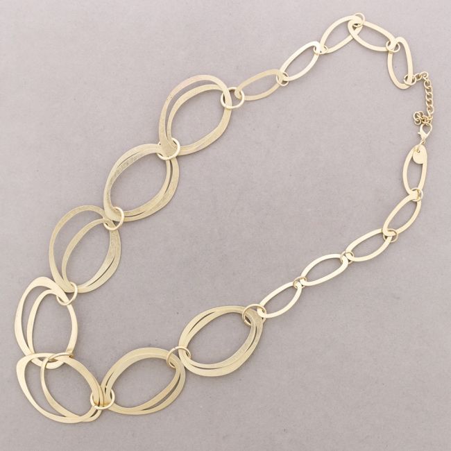 LONG METAL LINK NECKLACE