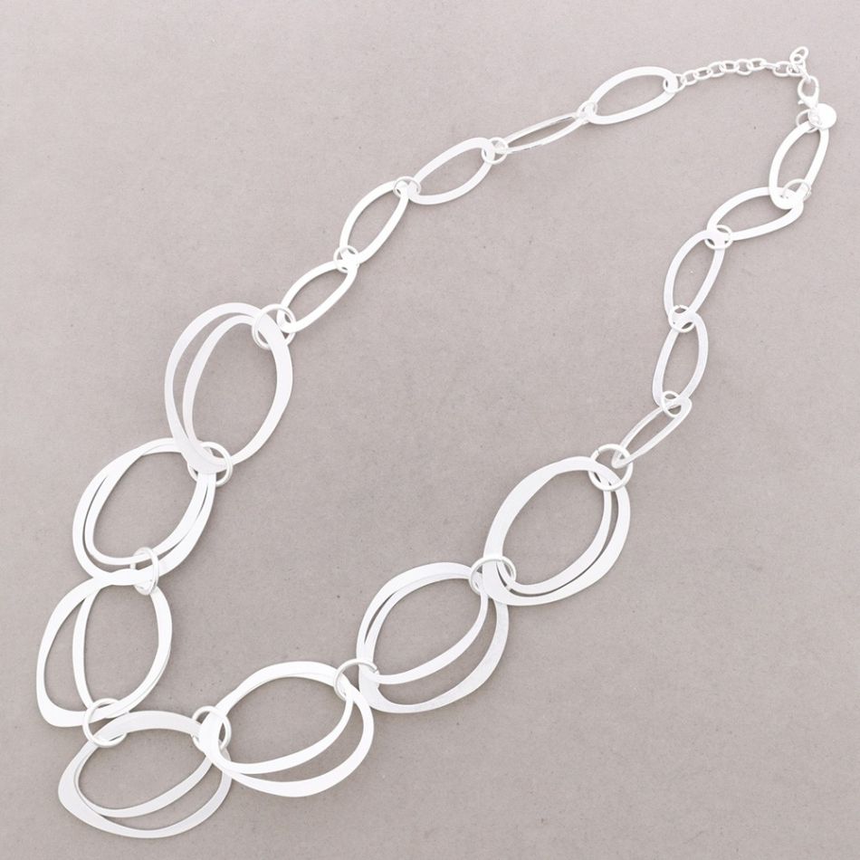 LONG METAL LINK NECKLACE