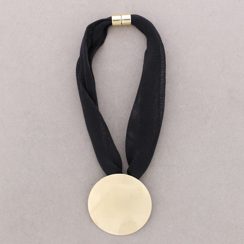 GARGANTILLA IMÁN MALLA COLGANTE MEDALLA METAL