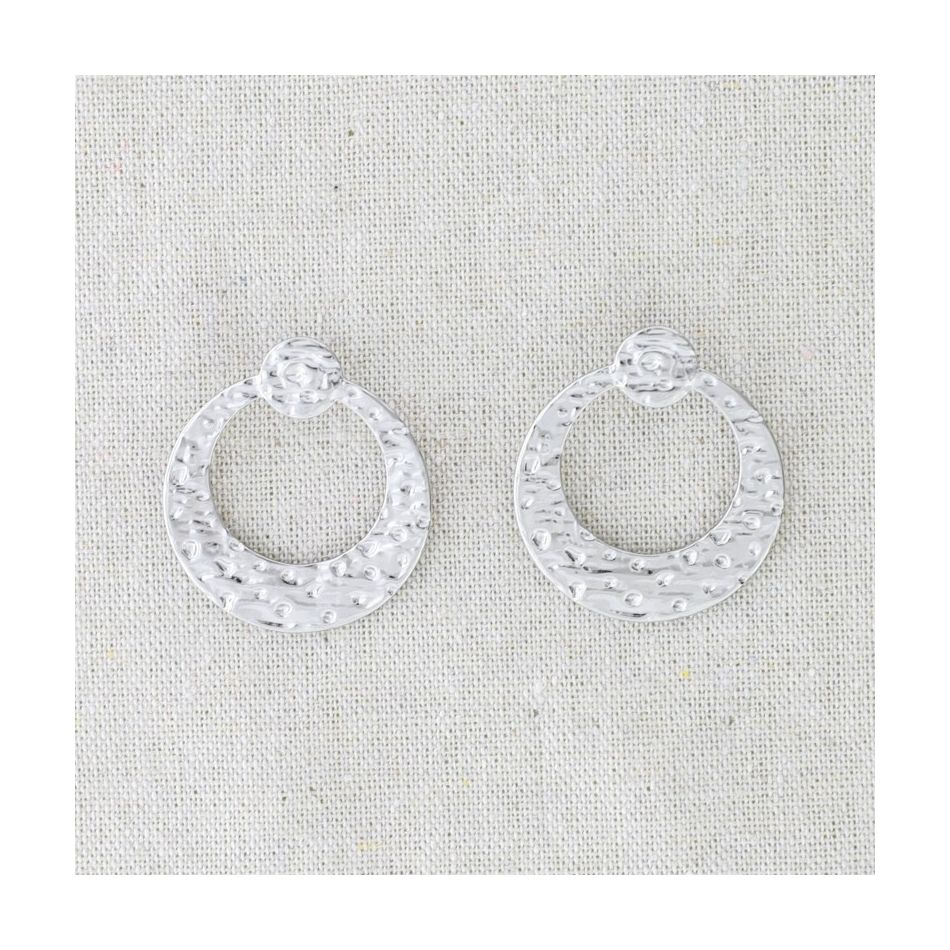 PENDIENTES ACERO ANILLA REMACHE