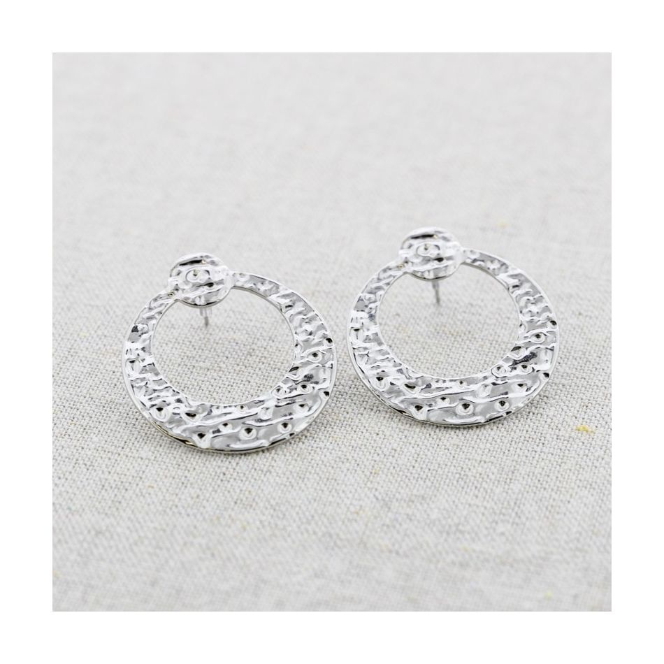 PENDIENTES ACERO ANILLA REMACHE