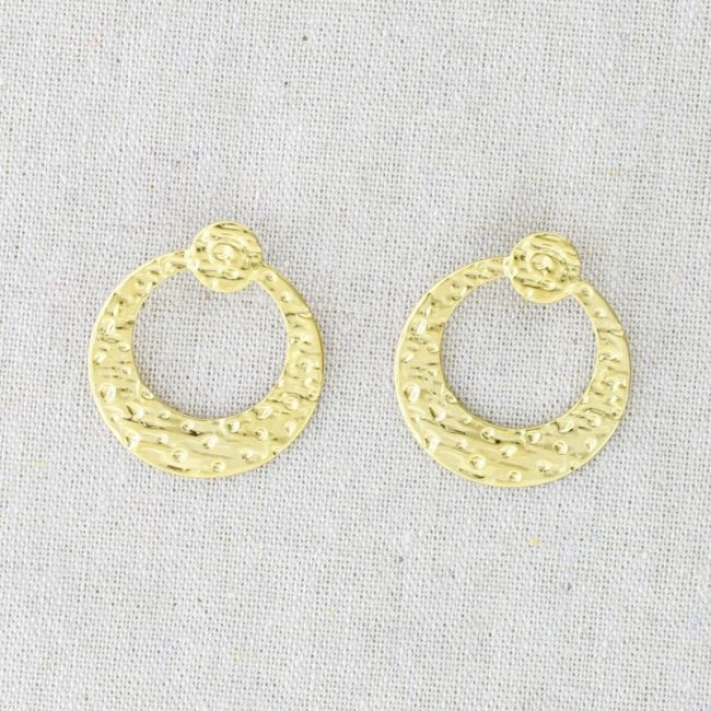 RING RIVET STEEL EARRINGS