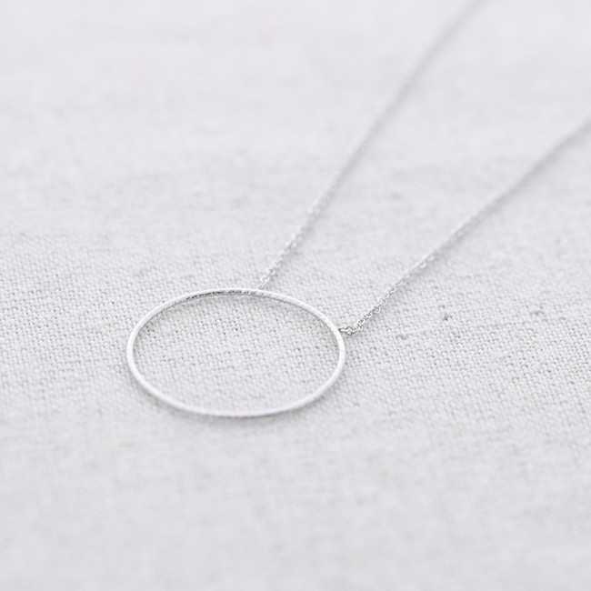 DRAWING RING STEEL SHORT NECKLACE