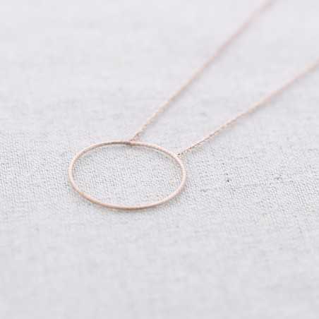 DRAWING RING STEEL SHORT NECKLACE