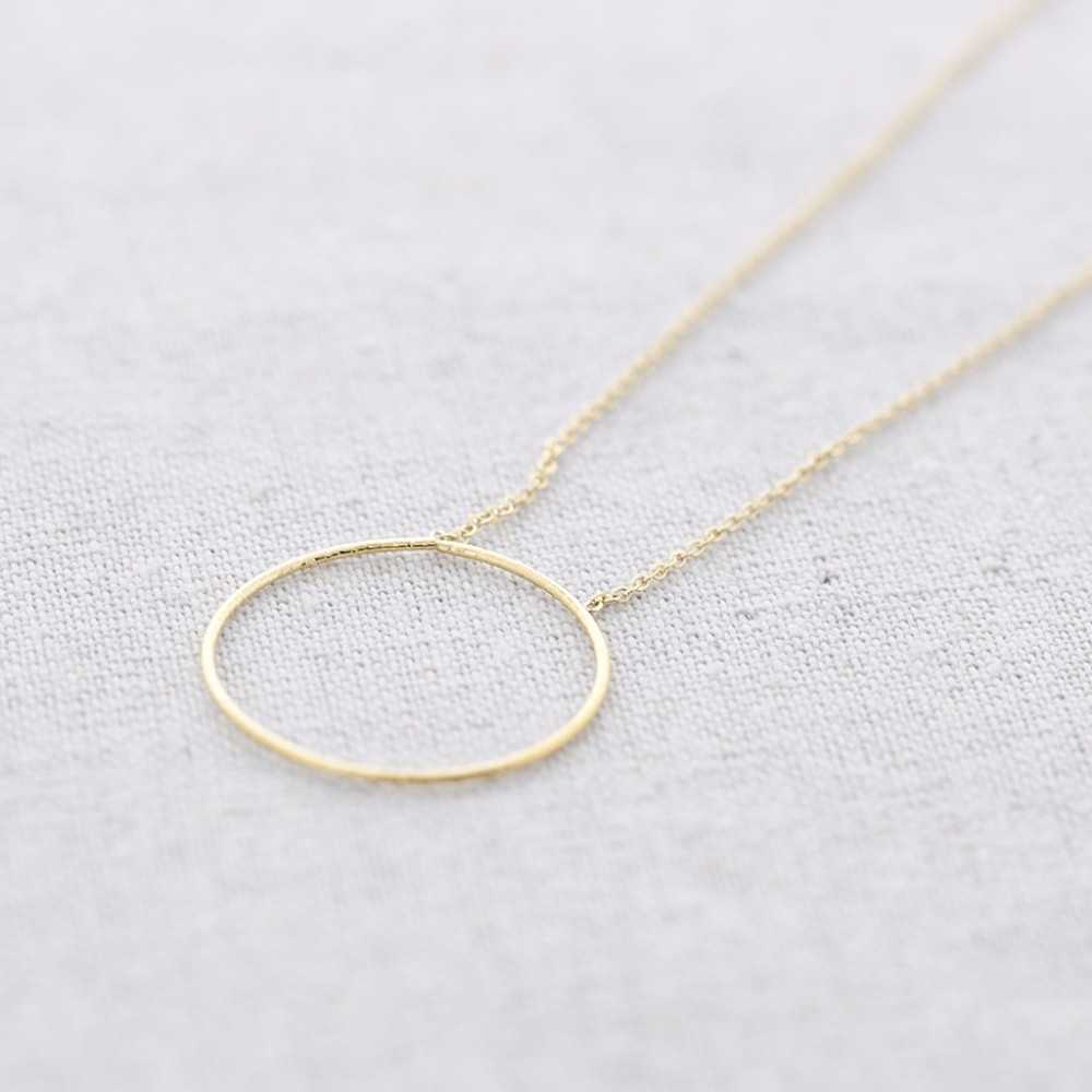 DRAWING RING STEEL SHORT NECKLACE