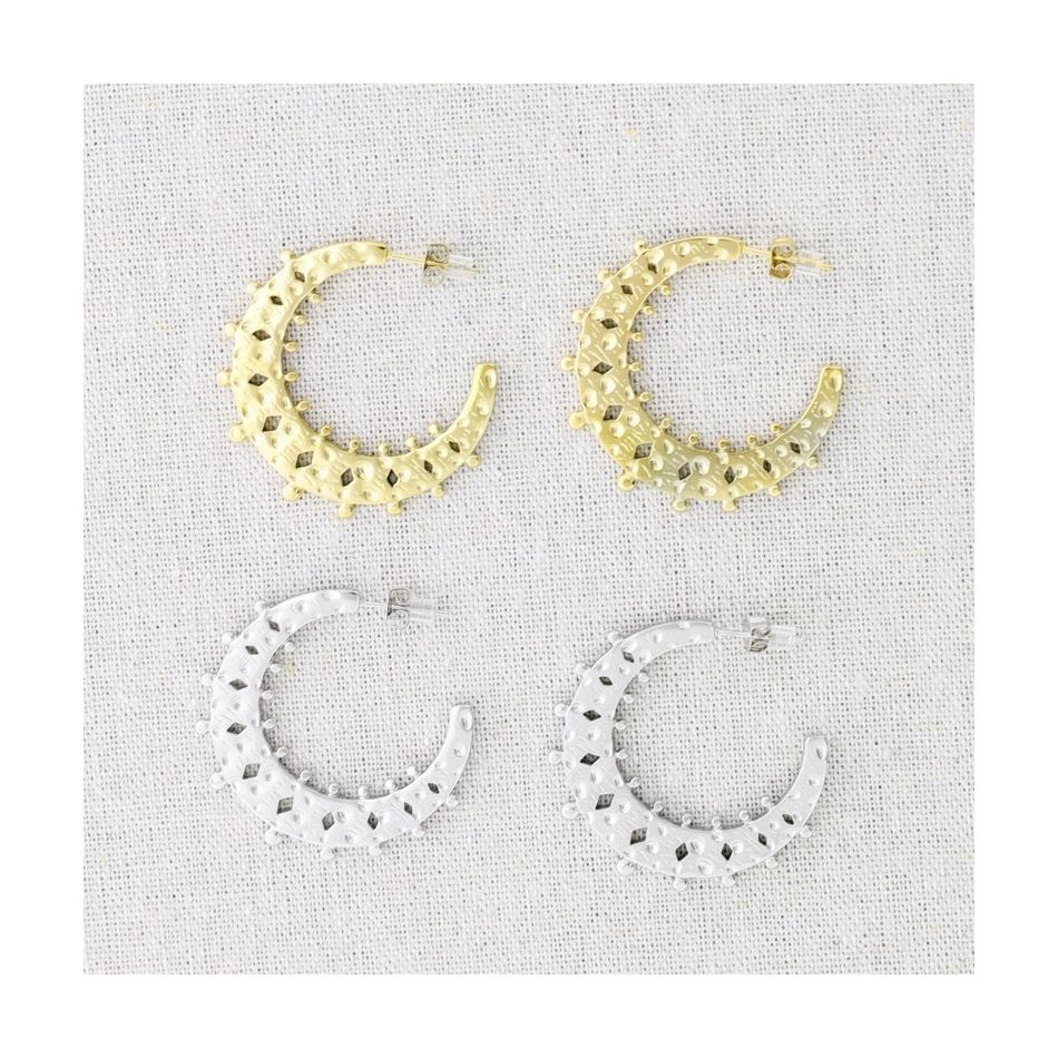 STEEL HOOP EARRINGS