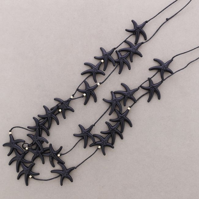 LONG RESIN STARFISH BEAD NECKLACE