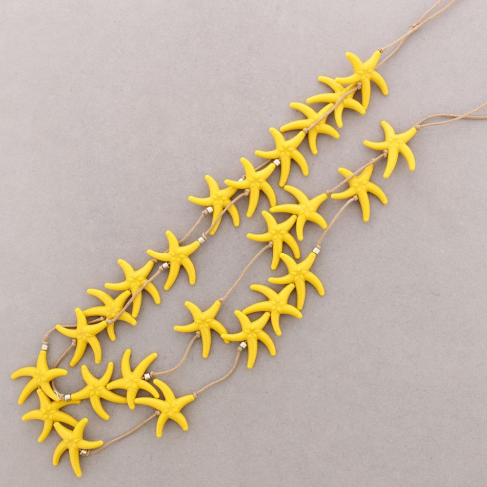 LONG RESIN STARFISH BEAD NECKLACE