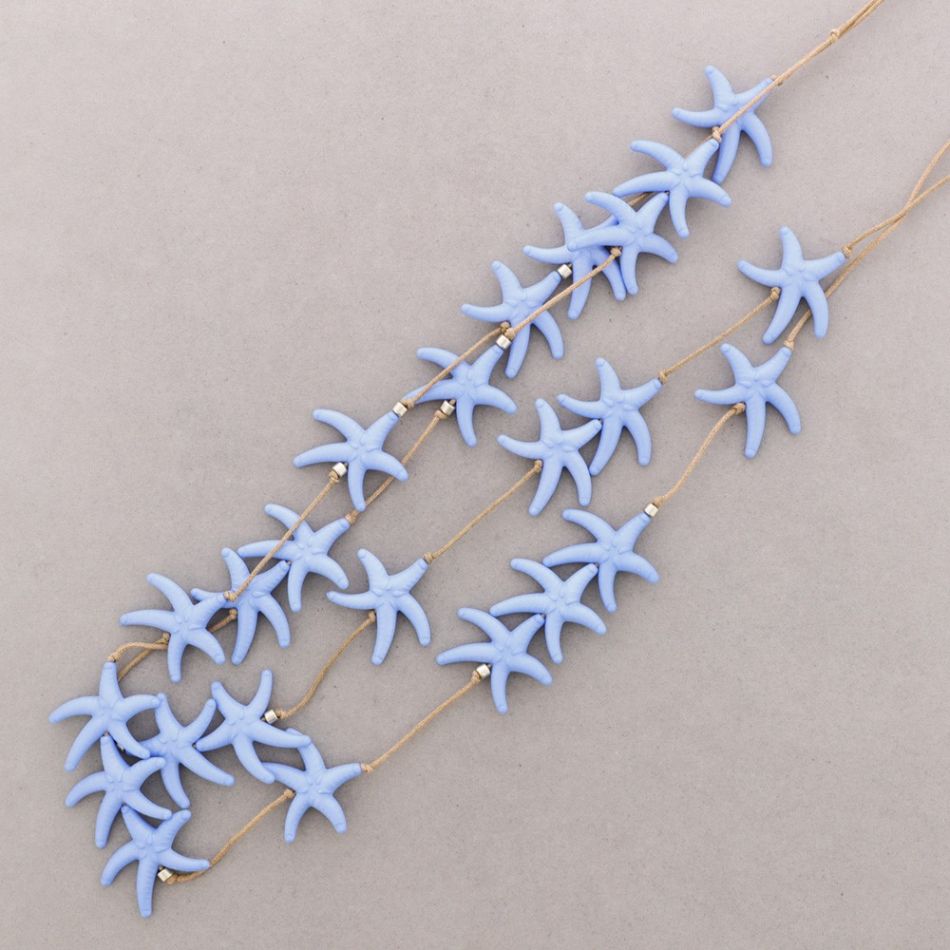 LONG RESIN STARFISH BEAD NECKLACE